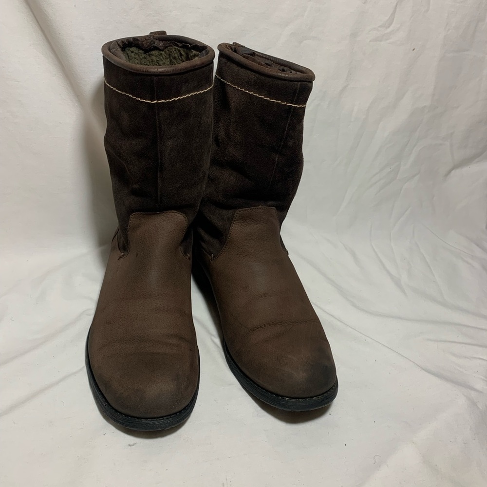 Calvin Klein Mens Leather & Suede Boots